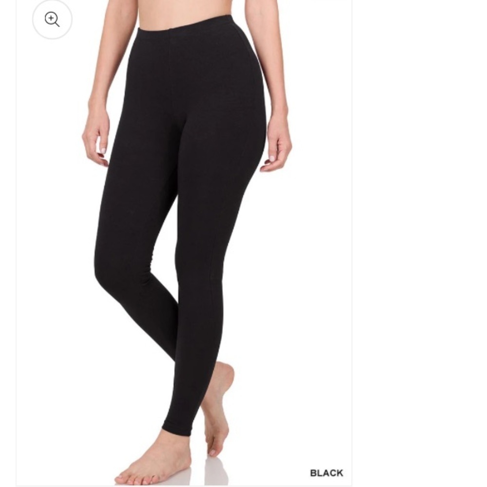 Zenana black cotton/span leggings